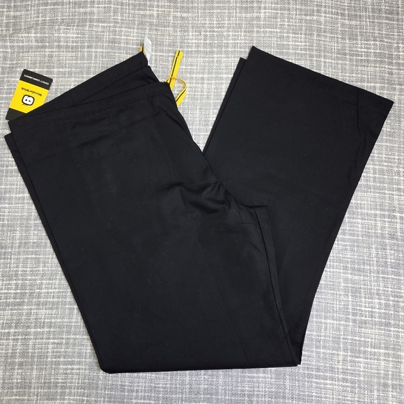 NWT WonderWink Scrub Pants Unisex XL Drawstring 5006 Black Uncinched Size 48X31 - Picture 1 of 8